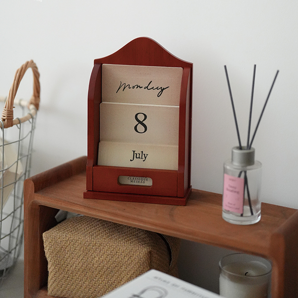 Vintage Wooden Calendar Frame