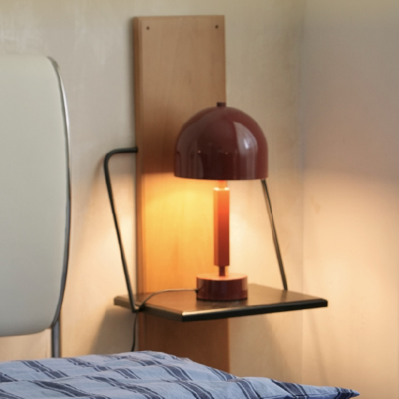 Mid-Century Metal Dome Table Lamp