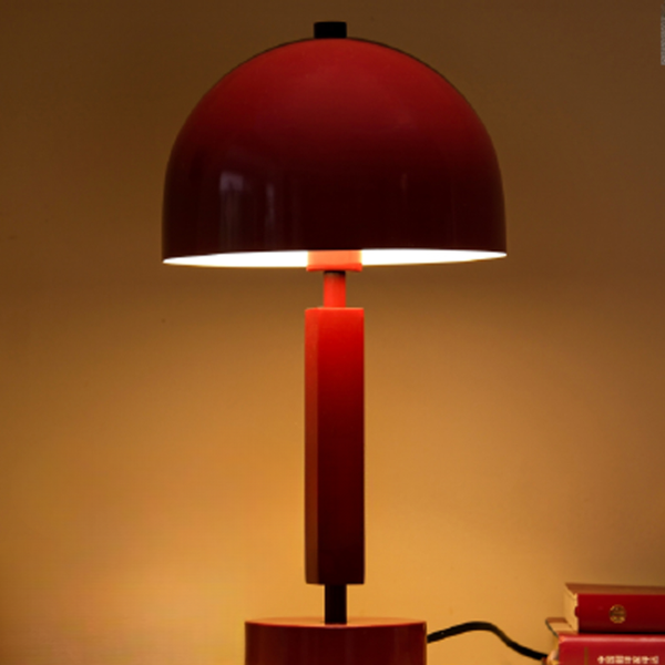 Mid-Century Metal Dome Table Lamp