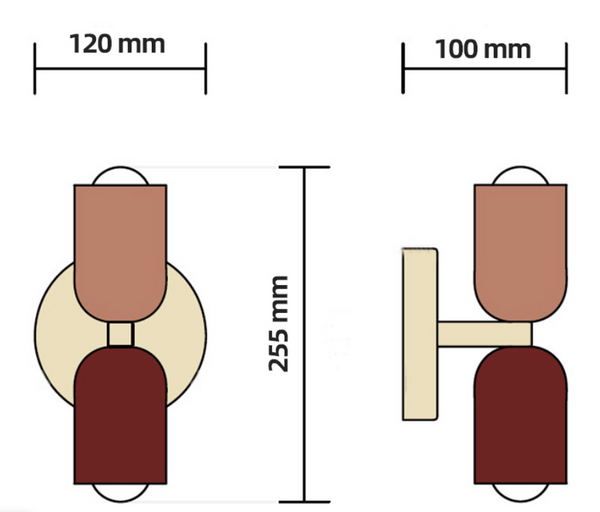 Modern Mid-Century Wall Lamp (Customizable in 26 Colors)