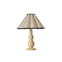 Classic Ruffle Table Lamp – Vintage Korean Bedside Lamp for Cozy Bedroom Decor