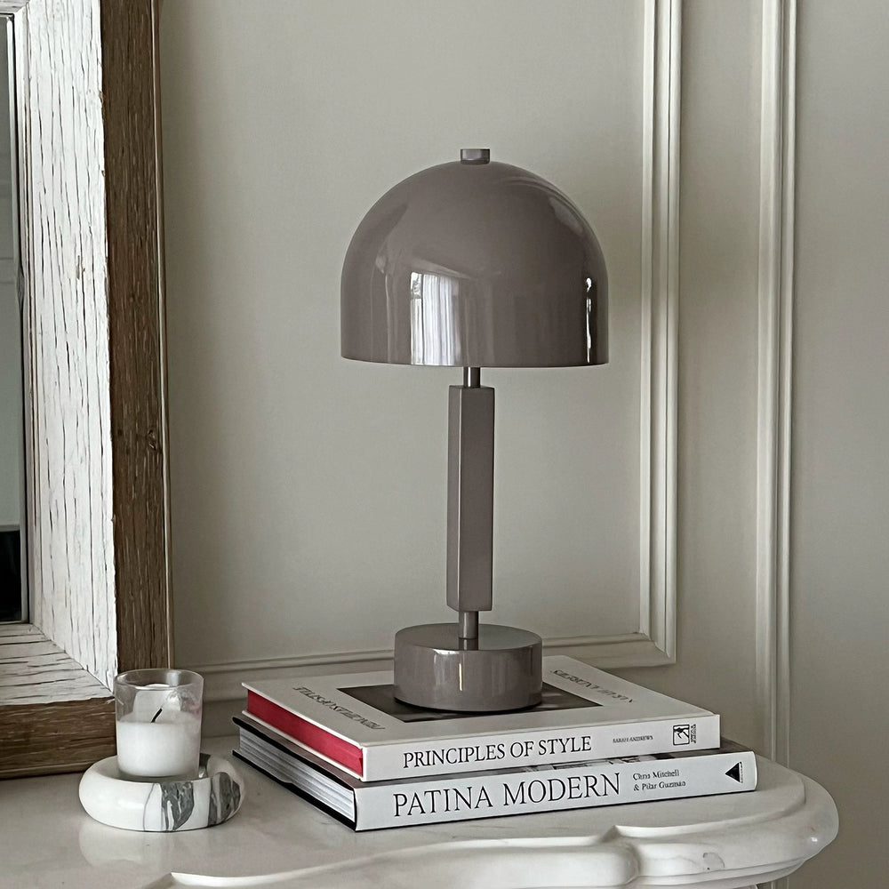 Mid-Century Metal Dome Table Lamp