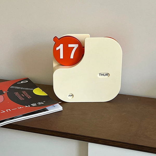 Milk Cream Flip Desk Calendar