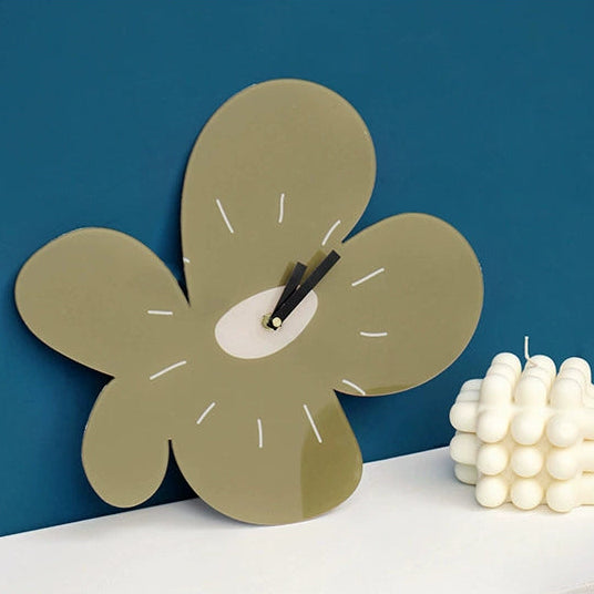 Modern Organic Flower Wall Clock