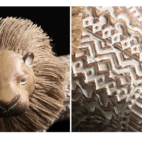 Scandi Folk Lion Sculpture