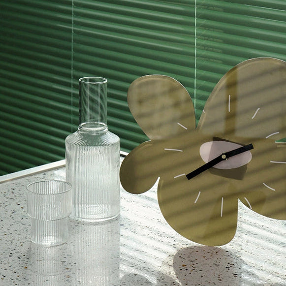 Modern Organic Flower Wall Clock
