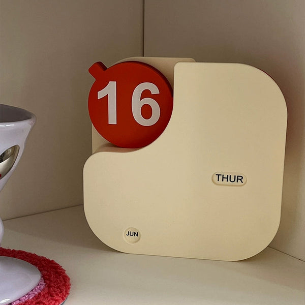 Milk Cream Flip Desk Calendar