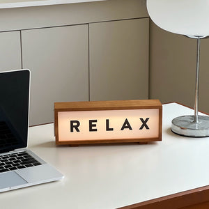 Relax Wooden Light Box Lamp