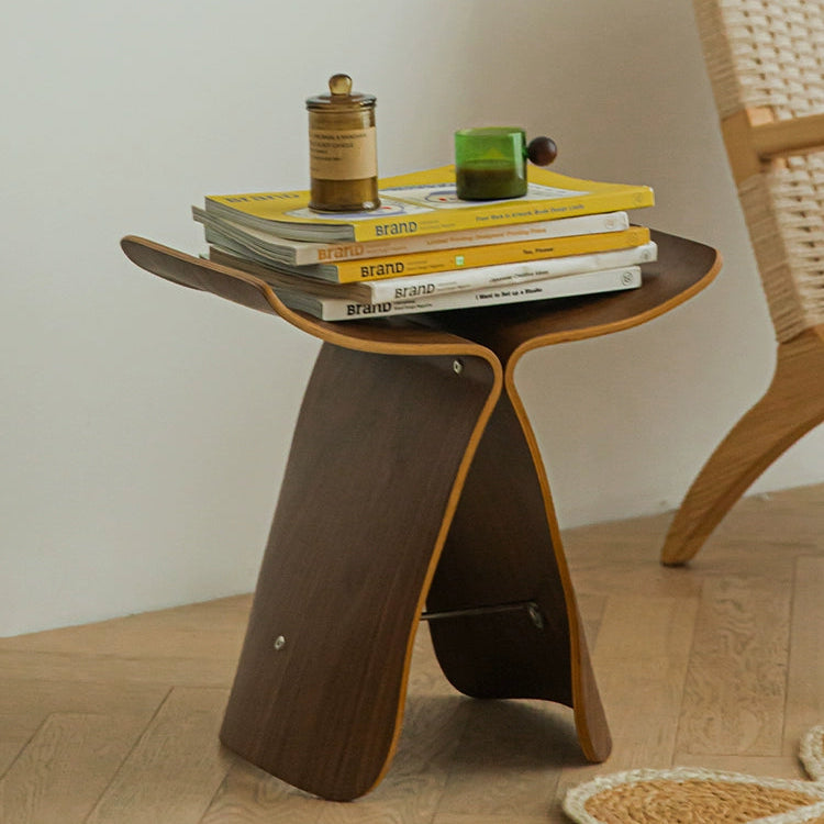 Butterfly Wooden Stool & Side Table