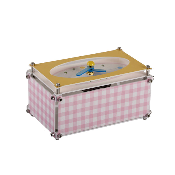 Check Pattern Desk Clock