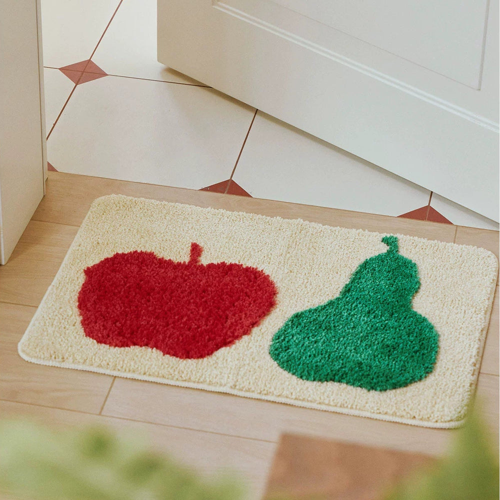 Playful Fruit & Flower Tufted Accent Rug