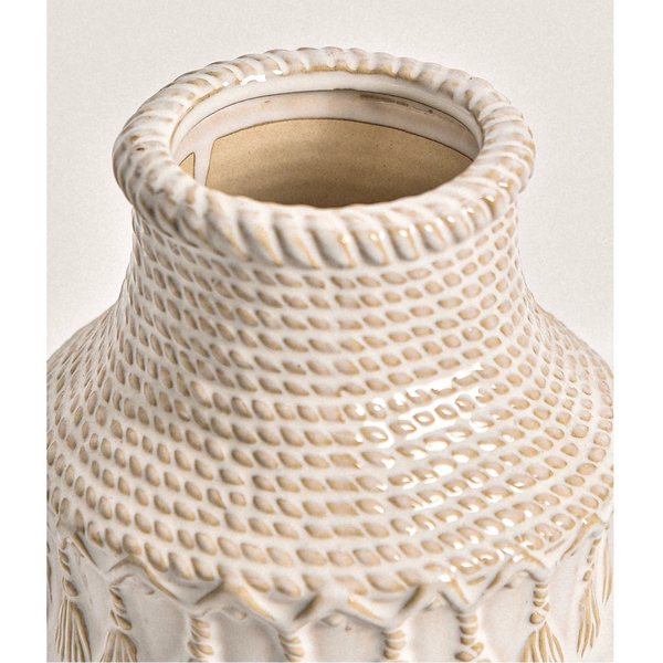Vintage Ceramic Tassel Vase