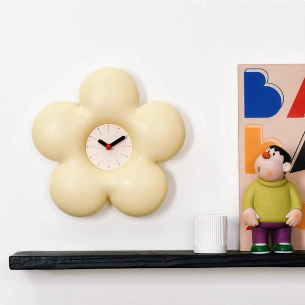 Dopamine Art Yellow Bloom Wall Clock