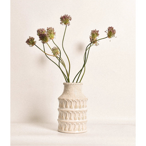 Vintage Ceramic Tassel Vase