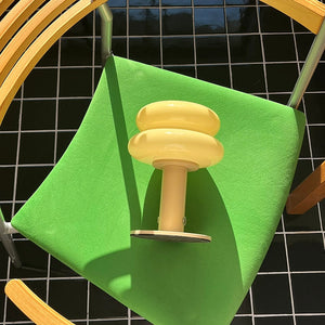 Playful Glass Double Donut Lamp – Retro Color Pop Touch Table Light