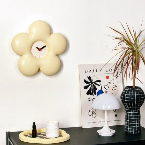 Dopamine Art Yellow Bloom Wall Clock