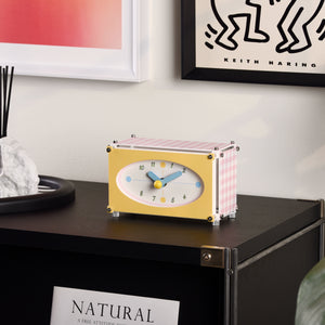 Check Pattern Desk Clock