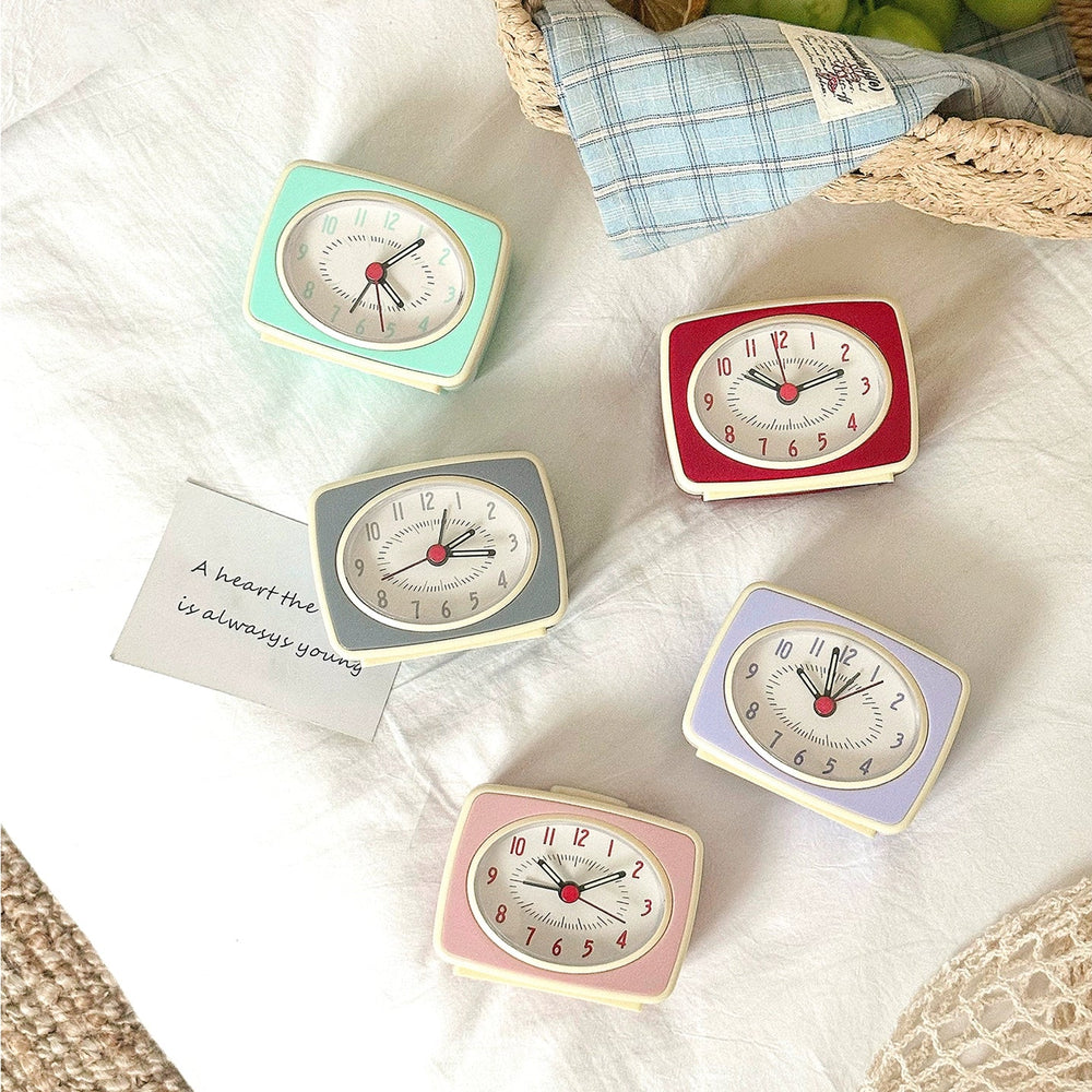 Mini Pastel Retro Table Clock