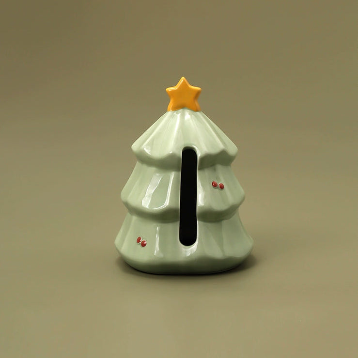 Ceramic Christmas Tree Tissue Box