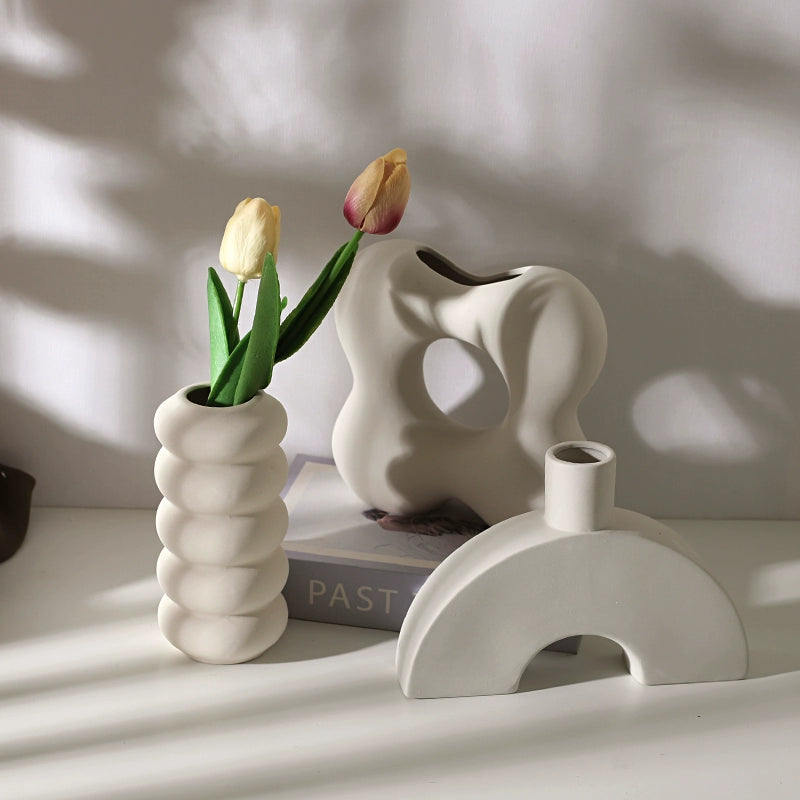 Nordic Sculptural Ceramic Vase Collection