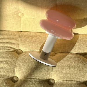 Playful Glass Double Donut Lamp – Retro Color Pop Touch Table Light