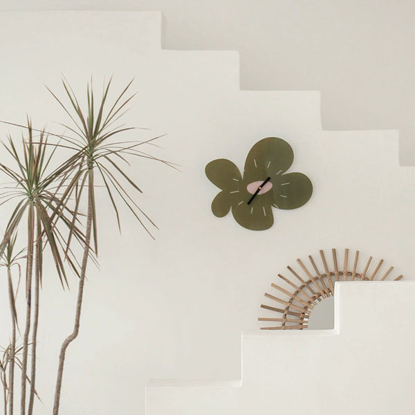 Modern Organic Flower Wall Clock
