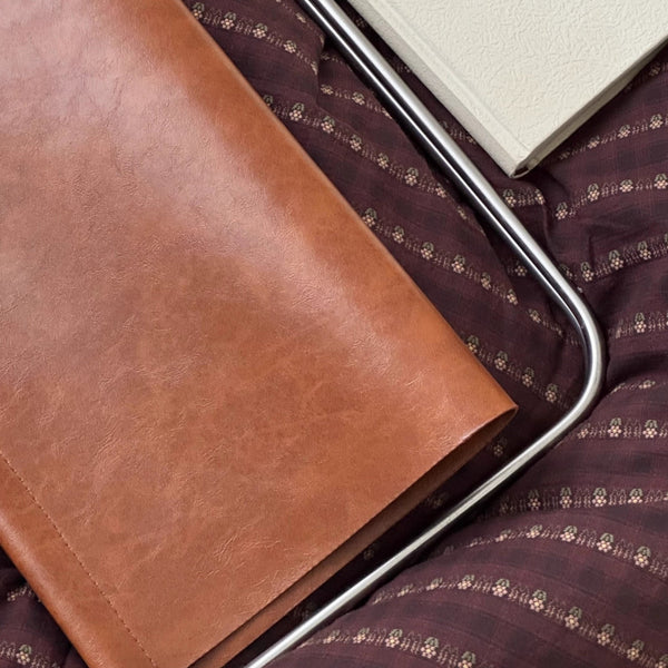 Vintage Leather Magazine Rack