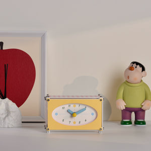 Check Pattern Desk Clock