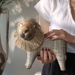 Scandi Folk Lion Sculpture