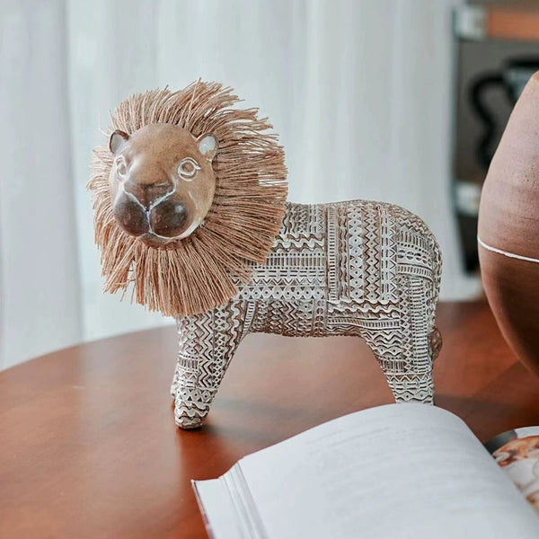 Scandi Folk Lion Sculpture