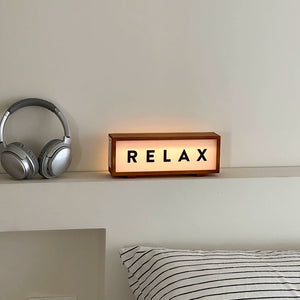 Relax Wooden Light Box Lamp