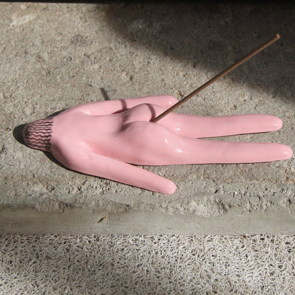 Pink Art Figure Incense Holder