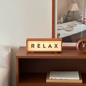Relax Wooden Light Box Lamp