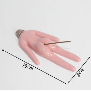 Pink Art Figure Incense Holder