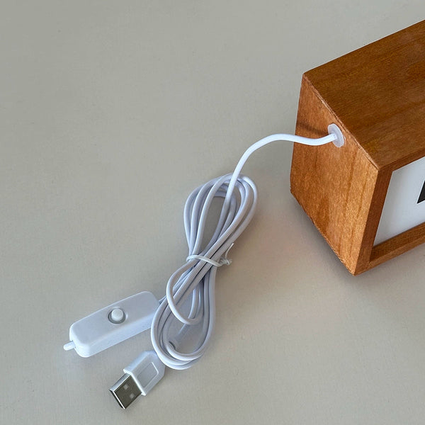 Relax Wooden Light Box Lamp