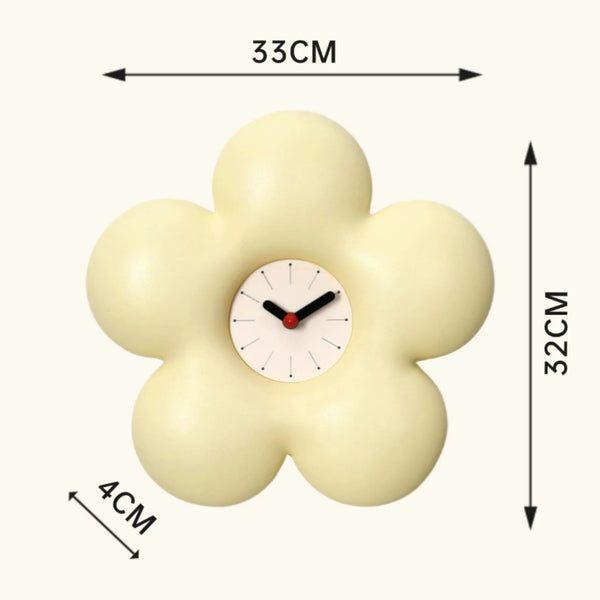 Dopamine Art Yellow Bloom Wall Clock