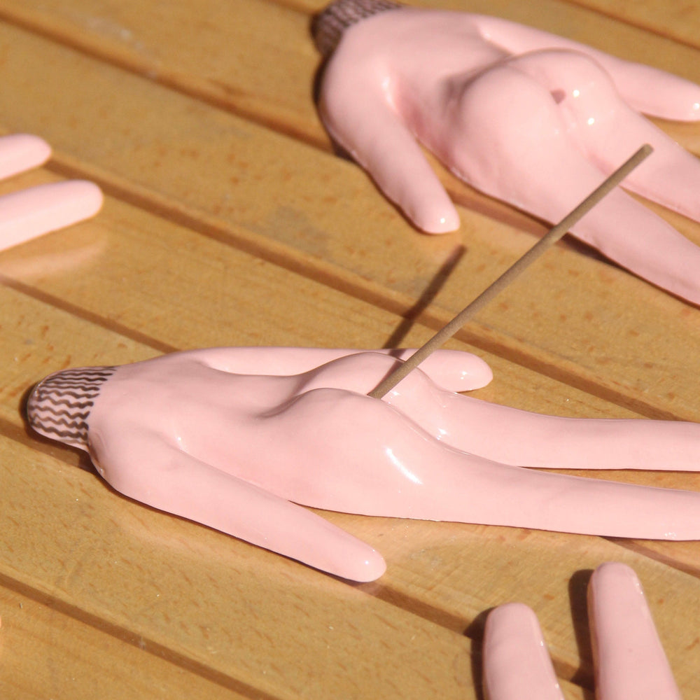 Pink Art Figure Incense Holder