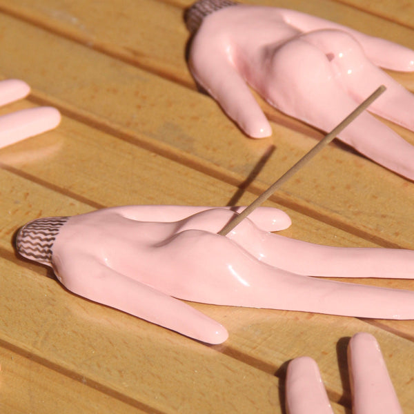 Pink Art Figure Incense Holder