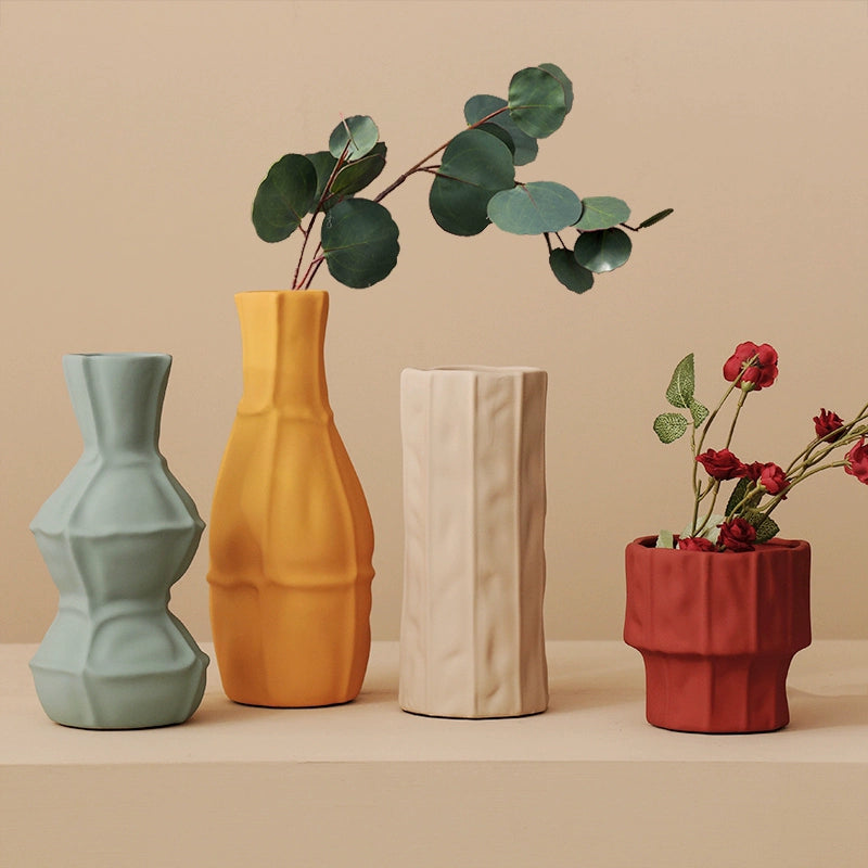 Scandi Textured Ceramic Vase