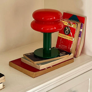 Playful Glass Double Donut Lamp – Retro Color Pop Touch Table Light