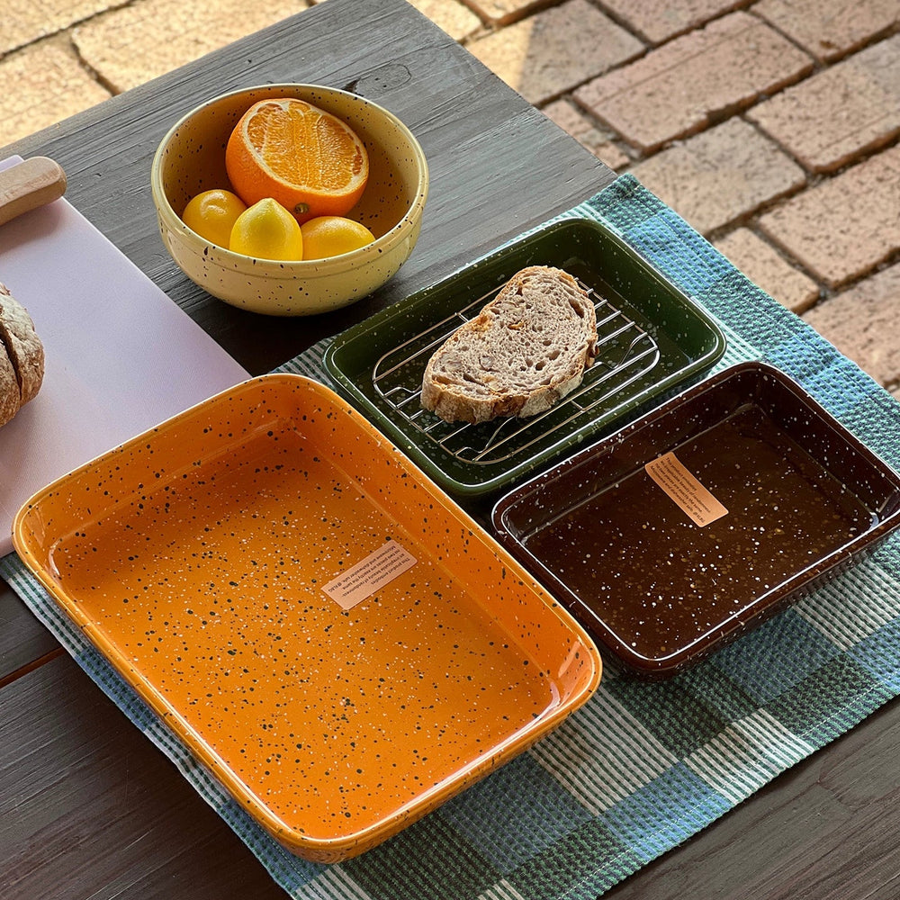 Retro Splatter Ceramic Plate