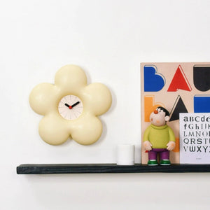 Dopamine Art Yellow Bloom Wall Clock