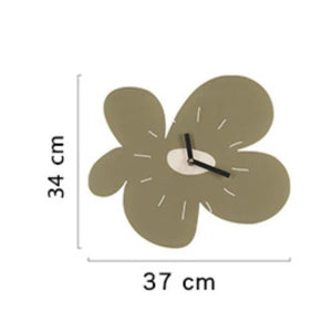 Modern Organic Flower Wall Clock
