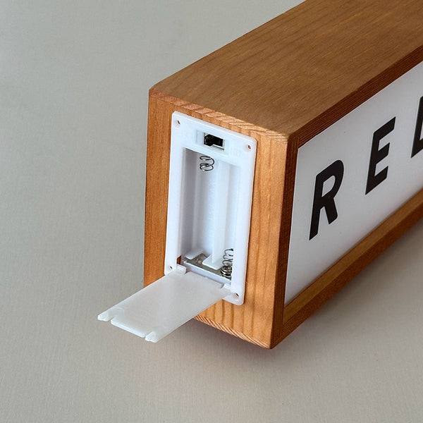 Relax Wooden Light Box Lamp