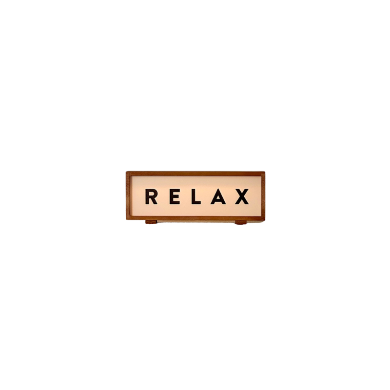 Relax Wooden Light Box Lamp