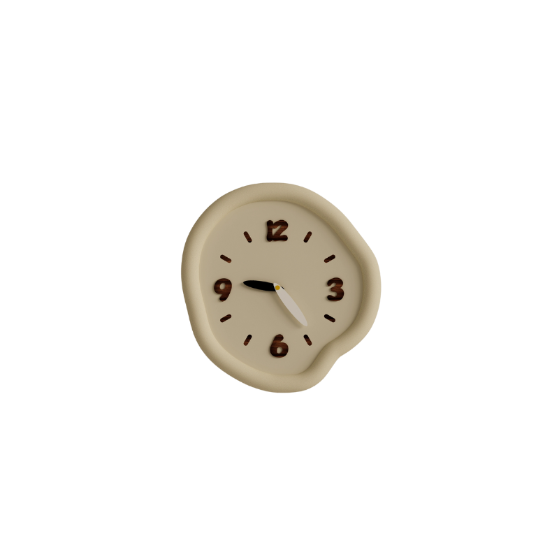 Melted Shape Modern Wall Clock