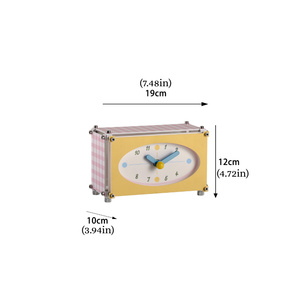 Check Pattern Desk Clock