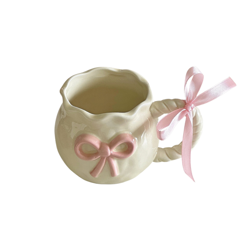 Lovely Big Ribbon Ceramic Mug