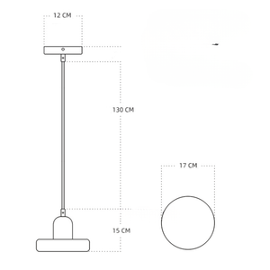 Mid-Century Halo Ceiling Lamp