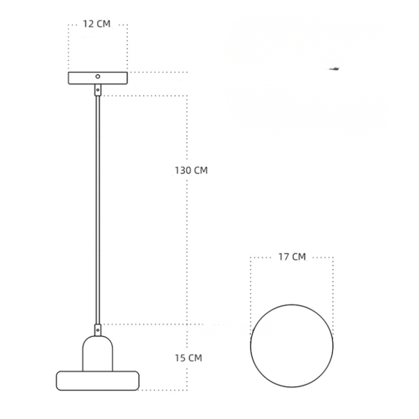 Mid-Century Halo Ceiling Lamp